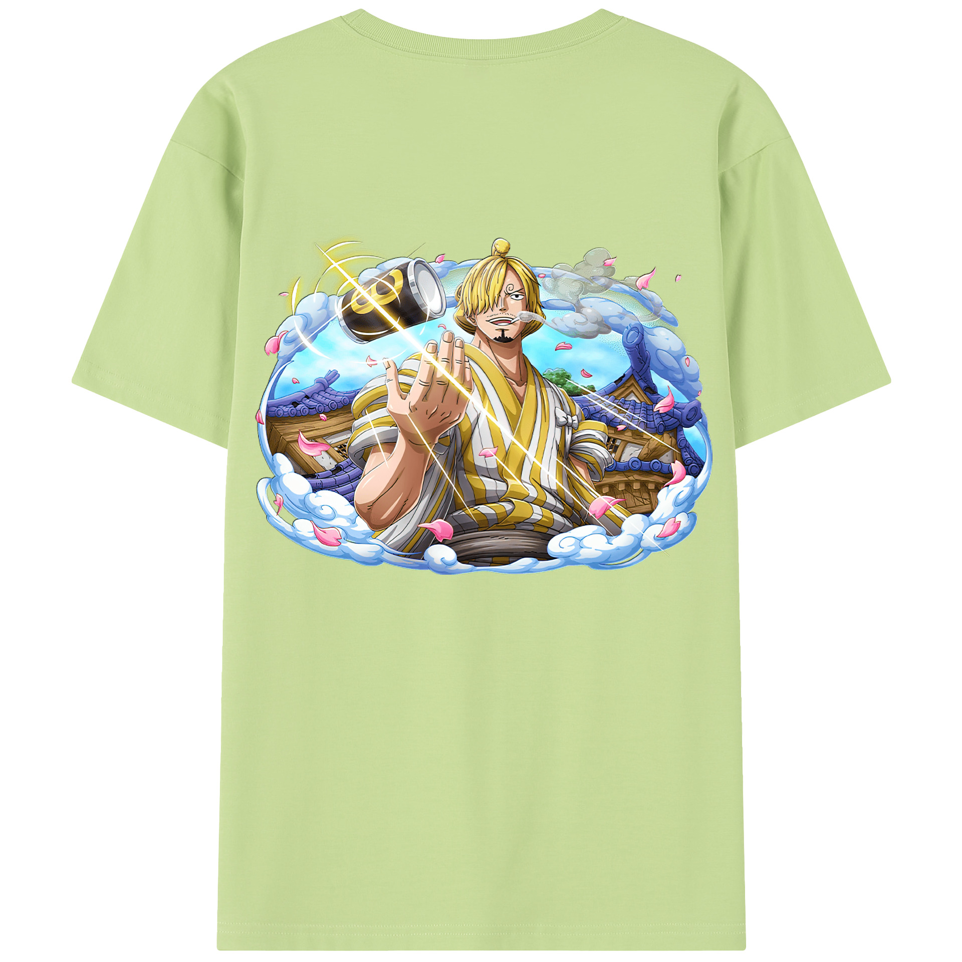 ワンピース サンジ ONE PIECE Sanji 綿100％半袖Tシャツ（背面プリント）